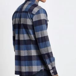 Ανδρικό πουκάμισο FUNKY BUDDHA καρό μπλε γκρι -Πλεκτά-Ζακέτες Εκπτώσεις 7006882.0 0001 5 funky buddha ανδρικό πουκάμισο funky buddha καρό μπλε γκρι x1000