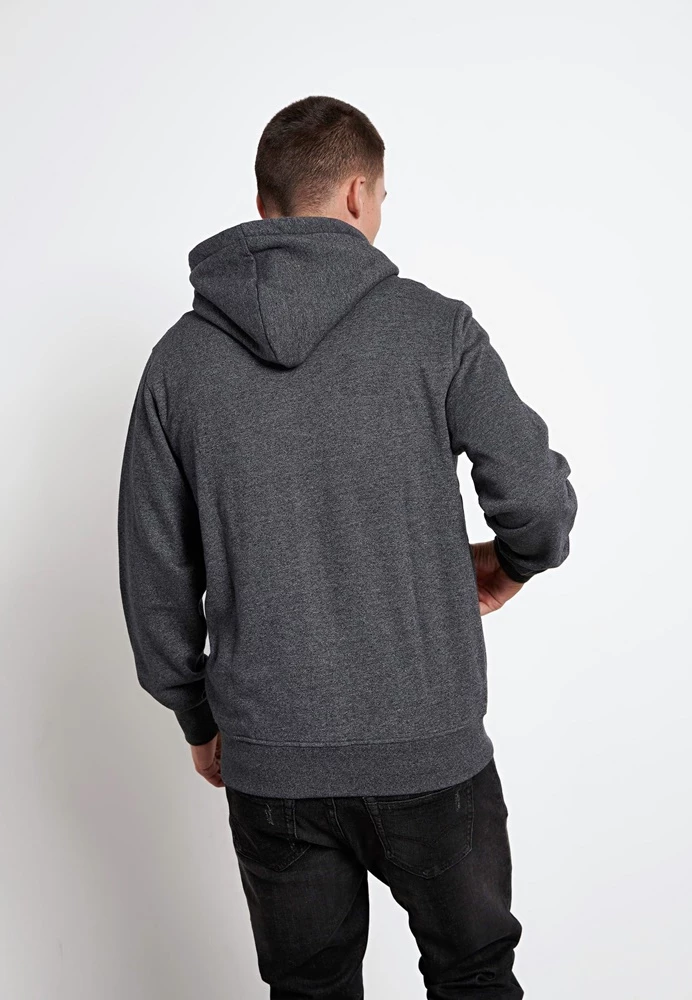 Ανδρική φούτερ ζακέτα FUNKY BUDDHA γκρι μελανζέ 7 Ανδρική φούτερ ζακέτα FUNKY BUDDHA γκρι μελανζέ - Image 5