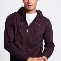 Ανδρική φούτερ ζακέτα FUNKY BUDDHA μπορντό