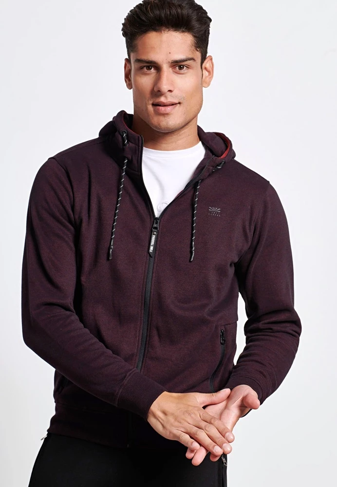 Ανδρική φούτερ ζακέτα FUNKY BUDDHA μπορντό 3 Ανδρική φούτερ ζακέτα FUNKY BUDDHA μπορντό