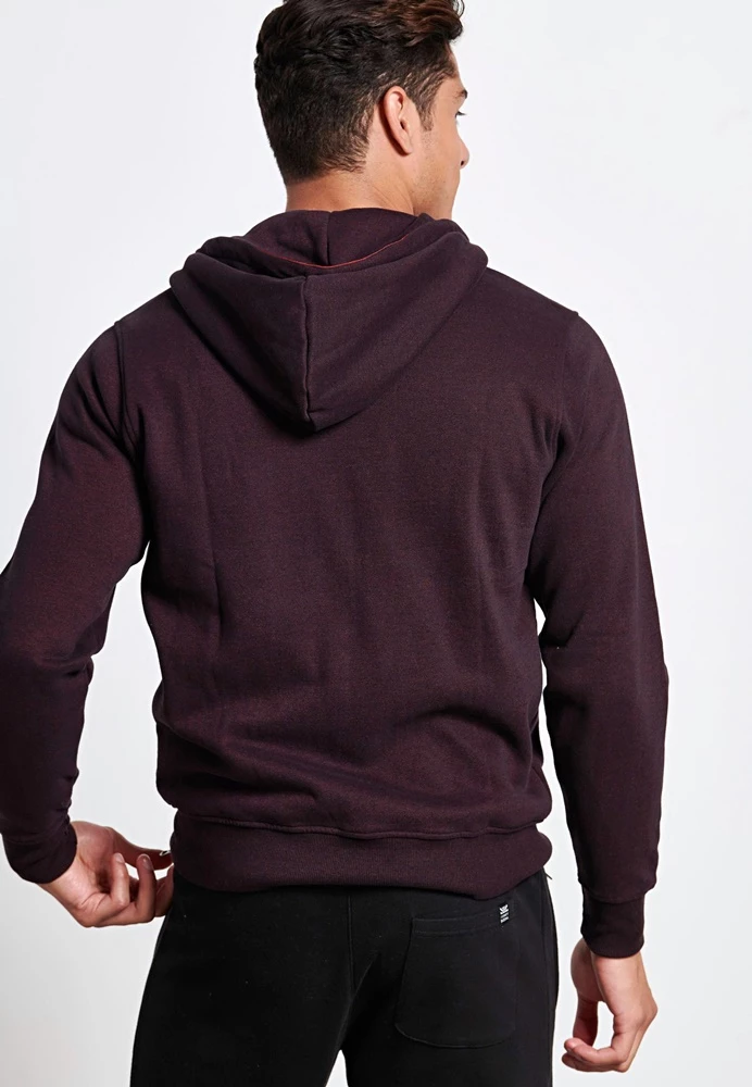 Ανδρική φούτερ ζακέτα FUNKY BUDDHA μπορντό 6 Ανδρική φούτερ ζακέτα FUNKY BUDDHA μπορντό - Image 4