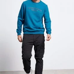 Ανδρική φούτερ μπλούζα FUNKY BUDDHA μπλε