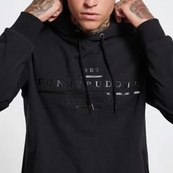 Ανδρική φούτερ μπλούζα FUNKY BUDDHA μαύρη