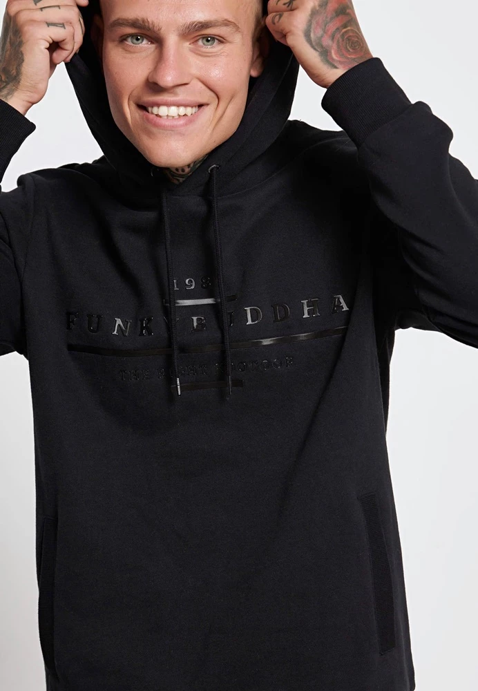 Ανδρική φούτερ μπλούζα FUNKY BUDDHA μαύρη 4 Ανδρική φούτερ μπλούζα FUNKY BUDDHA μαύρη - Image 2