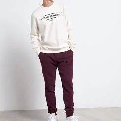 Ανδρική φούτερ μπλούζα FUNKY BUDDHA λευκό