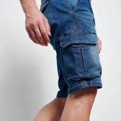 Ανδρική τζιν βερμούδα FUNKY BUDDHA μπλε -Πλεκτά-Ζακέτες Εκπτώσεις 7007142.0 0001 3 funky buddha ανδρική τζιν βερμούδα funky buddha μπλε x1000