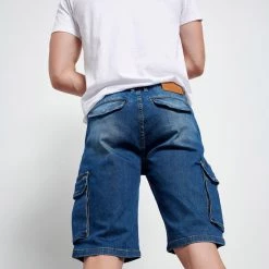 Ανδρική τζιν βερμούδα FUNKY BUDDHA μπλε -Πλεκτά-Ζακέτες Εκπτώσεις 7007142.0 0001 4 funky buddha ανδρική τζιν βερμούδα funky buddha μπλε x1000