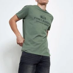 Aνδρική τζιν βερμούδα FUNKY BUDDHA μαύρο