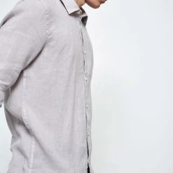 Ανδρικό λινό πουκάμισο FUNKY BUDDHA γκρι -Πλεκτά-Ζακέτες Εκπτώσεις 7007157.0 0001 3 funky buddha ανδρικό λινό πουκάμισο funky buddha γκρι x1000