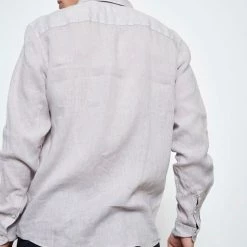 Ανδρικό λινό πουκάμισο FUNKY BUDDHA γκρι -Πλεκτά-Ζακέτες Εκπτώσεις 7007157.0 0001 4 funky buddha ανδρικό λινό πουκάμισο funky buddha γκρι x1000