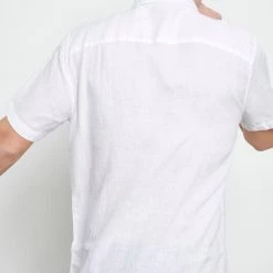 Ανδρικό λινό πουκάμισο FUNKY BUDDHA λευκό -Πλεκτά-Ζακέτες Εκπτώσεις 7007161.0 0001 3 funky buddha ανδρικό λινό πουκάμισο funky buddha λευκό x1000