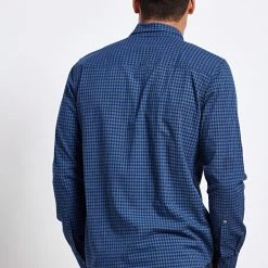 Ανδρικό μακρυμάνικο πουκάμισο FUNKY BUDDHA καρό γαλάζιο -Πλεκτά-Ζακέτες Εκπτώσεις 7007190.0 0001 4 funky buddha ανδρικό μακρυμάνικο πουκάμισο funky buddha καρό γαλάζιο x1000