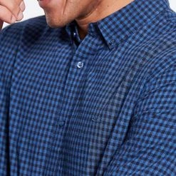 Ανδρικό μακρυμάνικο πουκάμισο FUNKY BUDDHA καρό γαλάζιο -Πλεκτά-Ζακέτες Εκπτώσεις 7007190.0 0001 5 funky buddha ανδρικό μακρυμάνικο πουκάμισο funky buddha καρό γαλάζιο x1000