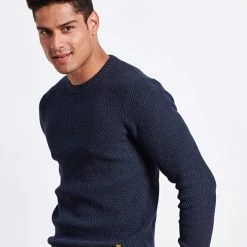 Ανδρική πλεκτή μπλούζα FUNKY BUDDHA μπλε -Πλεκτά-Ζακέτες Εκπτώσεις 7007225.0 0001 3 funky buddha ανδρική πλεκτή μπλούζα funky buddha μπλε x1000