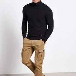 Ανδρικό πλεκτό ζιβάγκο FUNKY BUDDHA μαύρο