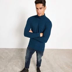 Ανδρικό πλεκτό ζιβάγκο FUNKY BUDDHA μπλε