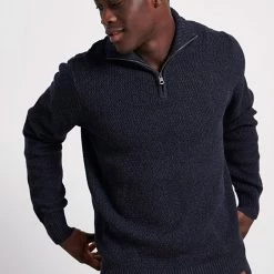 Ανδρικό πλεκτό FUNKY BUDDHA μπλε