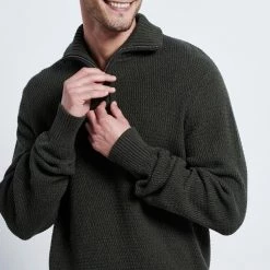 Ανδρικό πλεκτό FUNKY BUDDHA χακί -Πλεκτά-Ζακέτες Εκπτώσεις 7007230.0 0001 3 funky buddha ανδρικό πλεκτό funky buddha χακί x1000