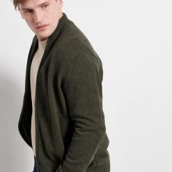 Ανδρική πλεκτή ζακέτα FUNKY BUDDHA χακί -Πλεκτά-Ζακέτες Εκπτώσεις 7007235.0 0001 4 funky buddha ανδρική πλεκτή ζακέτα funky buddha χακί x1000