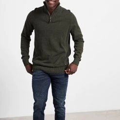 Ανδρικό πλεκτό FUNKY BUDDHA χακί