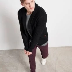 Ανδρική πλεκτή ζακέτα FUNKY BUDDHA μαύρη -Πλεκτά-Ζακέτες Εκπτώσεις 7007400.0 0001 4 funky buddha ανδρική πλεκτή ζακέτα funky buddha μαύρη x1000