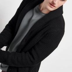 Ανδρική πλεκτή ζακέτα FUNKY BUDDHA μαύρη -Πλεκτά-Ζακέτες Εκπτώσεις 7007400.0 0001 5 funky buddha ανδρική πλεκτή ζακέτα funky buddha μαύρη x1000