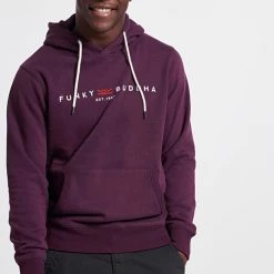 Ανδρική φούτερ μπλούζα FUNKY BUDDHA μωβ