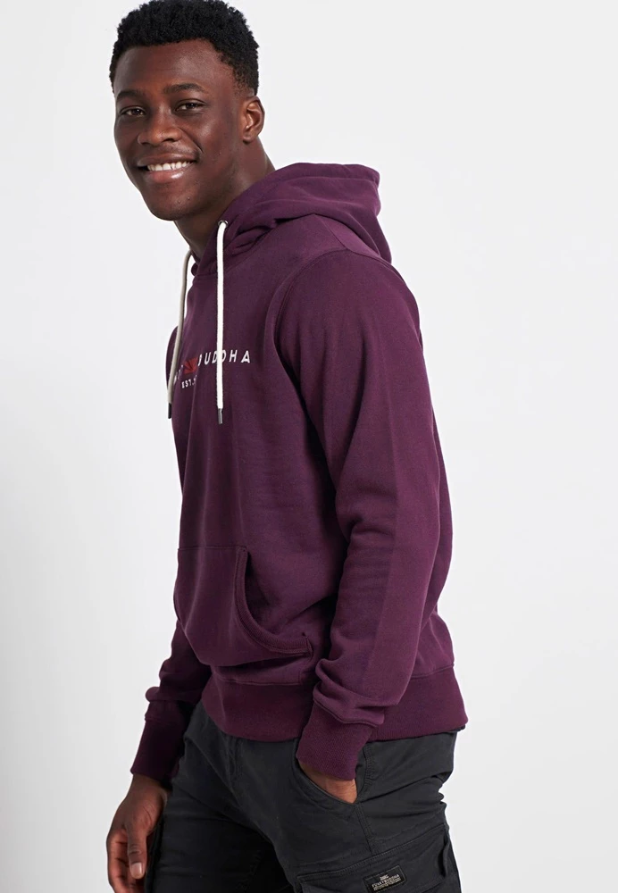 Ανδρική φούτερ μπλούζα FUNKY BUDDHA μωβ 5 Ανδρική φούτερ μπλούζα FUNKY BUDDHA μωβ - Image 3