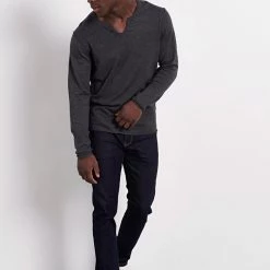 Ανδρική πλεκτή μπλούζα FUNKY BUDDHA ανθρακί