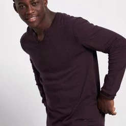 Ανδρική πλεκτή μπλούζα FUNKY BUDDHA μωβ