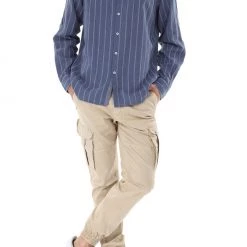 Ανδρικό πουκάμισο SSEINSE COREANA M/L μπλε λευκό -Πλεκτά-Ζακέτες Εκπτώσεις l μπλε λευκό x1000 4