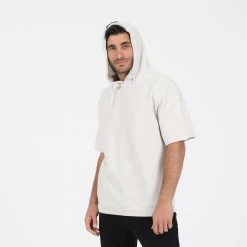Ανδρική κοντομάνικη φούτερ μπλούζα DIRTY LAUNDRY OVERSIZED S/SLEEVE HOODIE λευκή -Πλεκτά-Ζακέτες Εκπτώσεις sleeve hoodie λευκή x1000 2