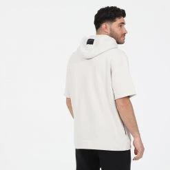 Ανδρική κοντομάνικη φούτερ μπλούζα DIRTY LAUNDRY OVERSIZED S/SLEEVE HOODIE λευκή -Πλεκτά-Ζακέτες Εκπτώσεις sleeve hoodie λευκή x1000 3